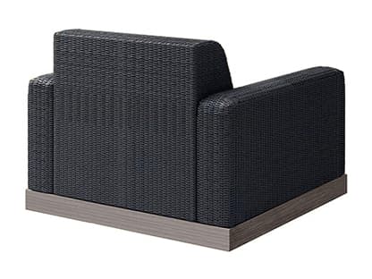 Ebel Grande Aluminum Wicker Padded Outdoor Patio Lounge Chair