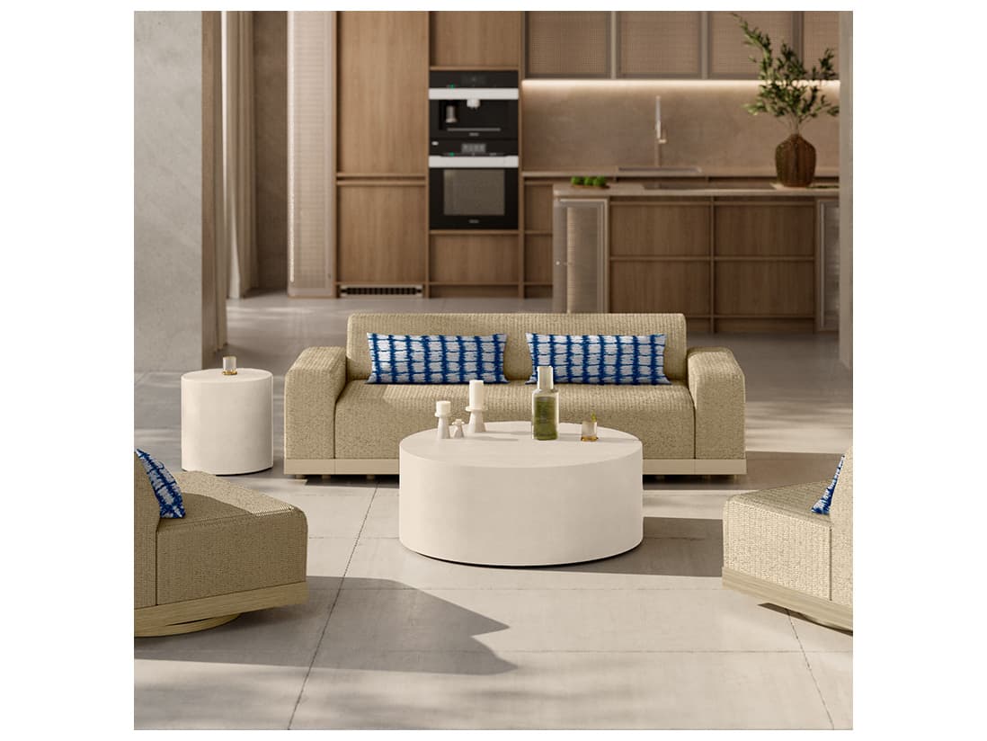 Ebel Grande Aluminum Wicker Padded Armless Outdoor Sofa Section