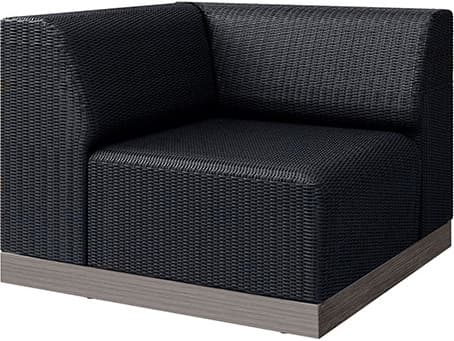 Ebel Grande Aluminum Wicker Padded Corner Seat Section