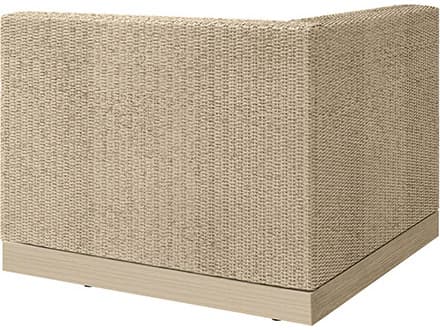 Ebel Grande Aluminum Wicker Padded Corner Seat Section