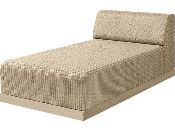 Ebel Grande Aluminum Wicker Padded Armless Patio Chaise Section