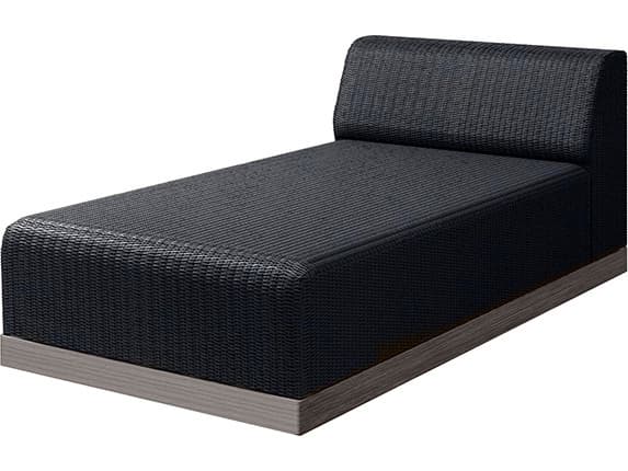 Ebel Grande Aluminum Wicker Padded Armless Patio Chaise Section