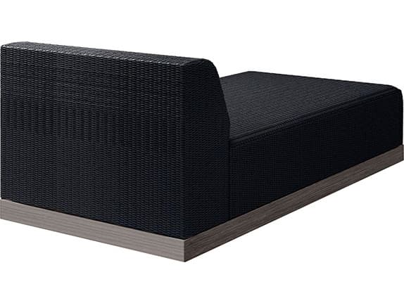 Ebel Grande Aluminum Wicker Padded Armless Patio Chaise Section