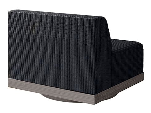 Ebel Grande Aluminum Wicker Padded Armless Swivel Outdoor Lounge Chair