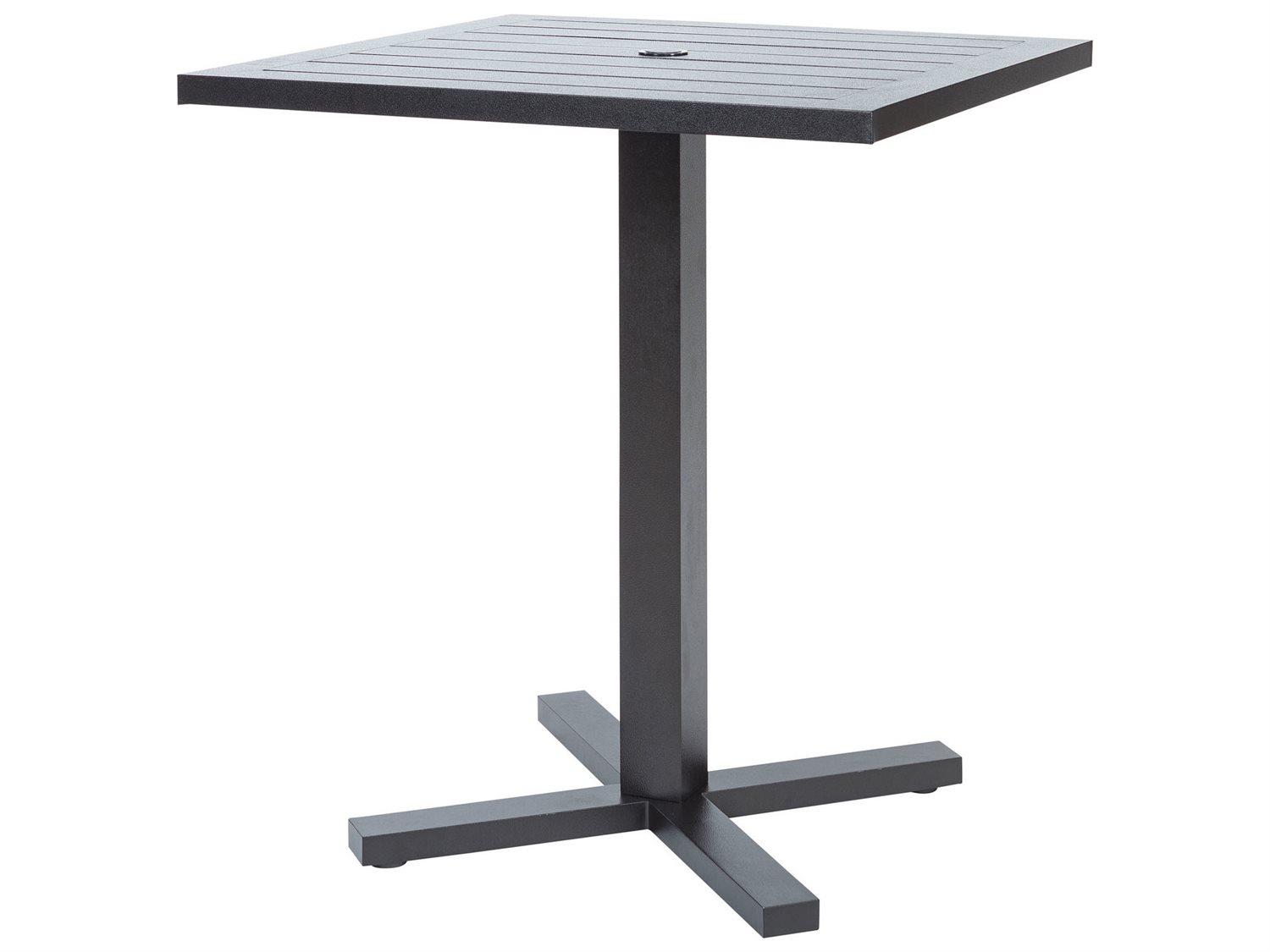 Ebel Palermo Aluminum Square Outdoor Patio Counter Height Table with Umbrella Hole