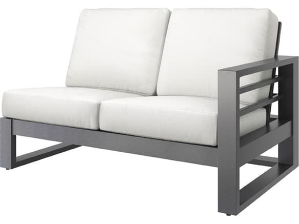 Ebel Palermo Cushion Aluminum High Back Left Arm Patio Loveseat Section