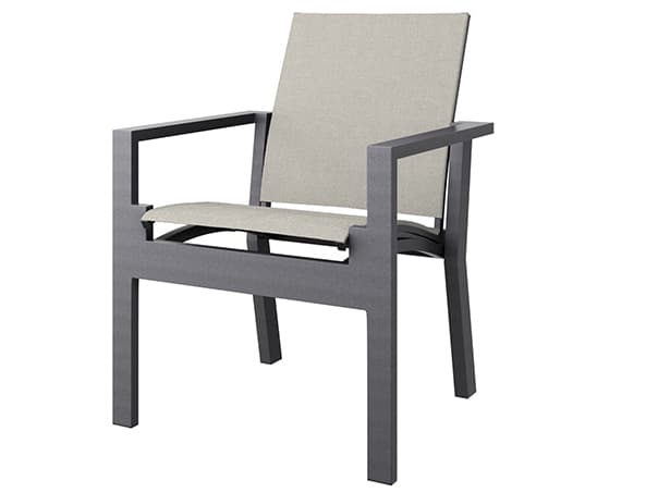 Ebel Palermo Sling Aluminum Outdoor Patio Dining Arm Chair