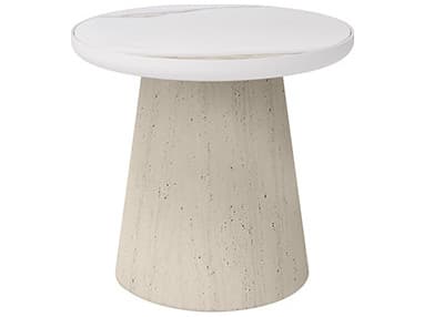 Ebel Aspen Sintered Stone Round End Table Top
