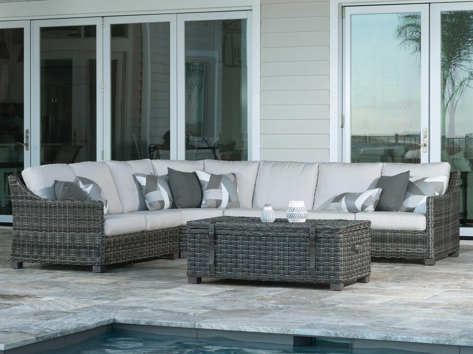Ebel Avallon Wicker Sectional Patio Lounge Set