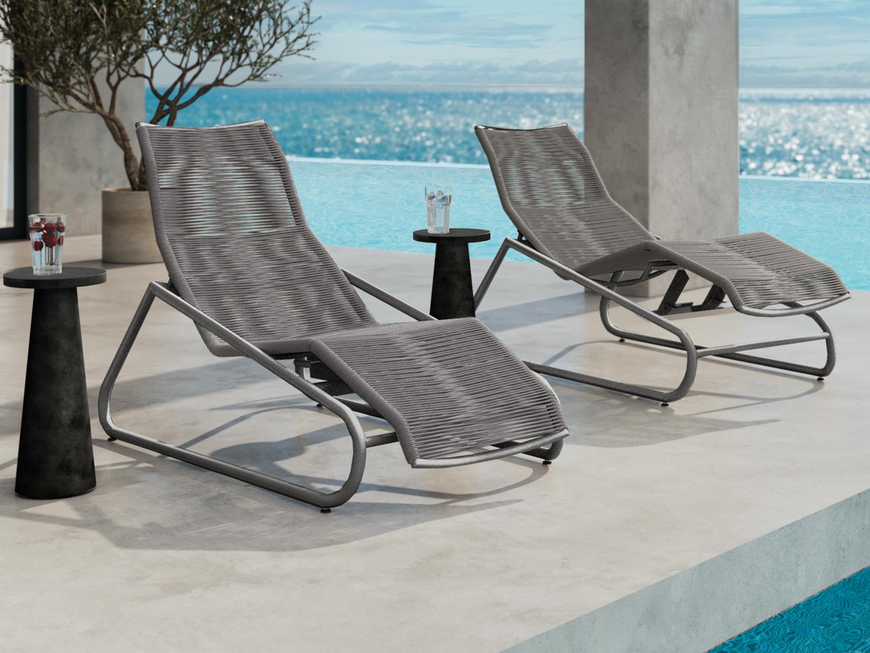 Ebel Cabana Aluminum Pool Lounge Set