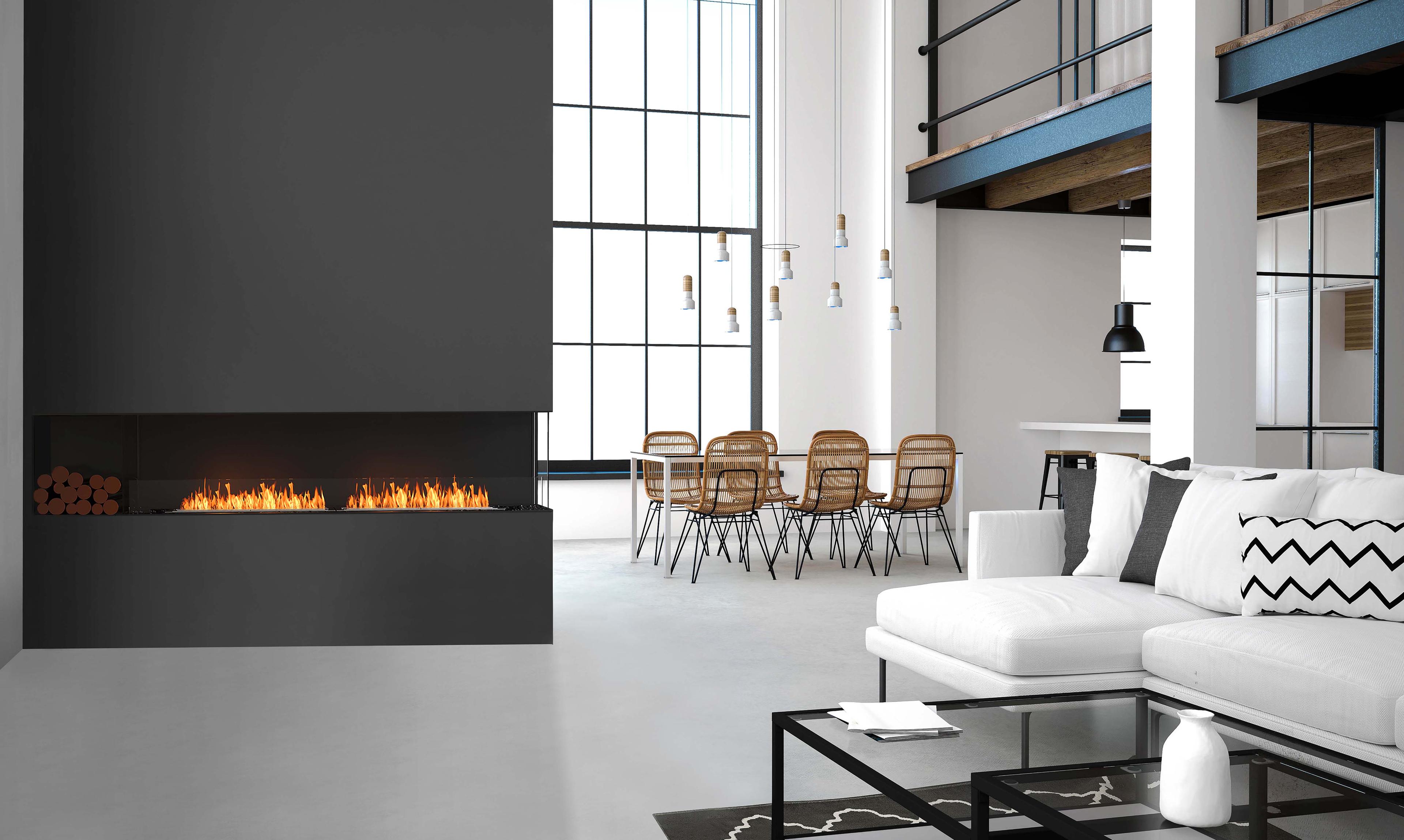 EcoSmart Fire Flex Fireboxes - Right Corner Fireplace