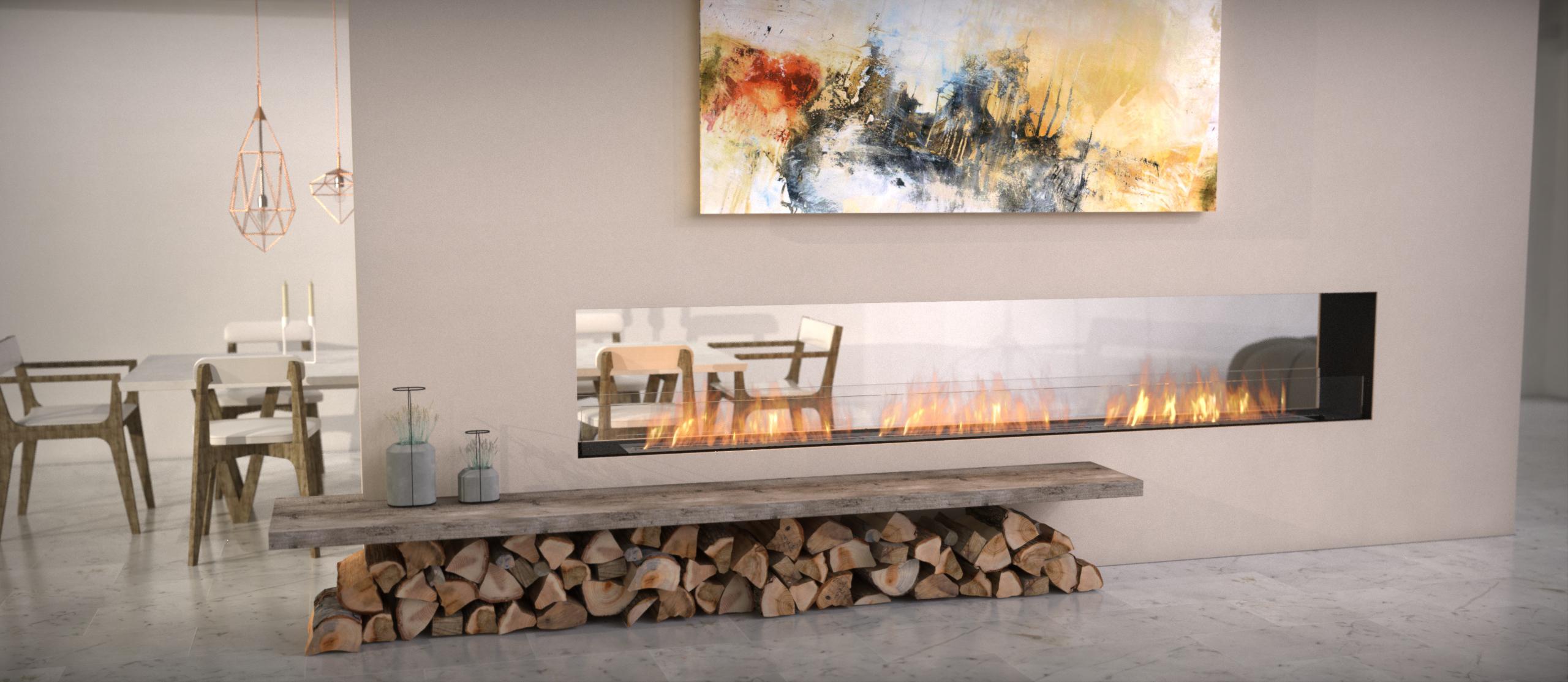 EcoSmart Fire Flex Fireboxes - Double Sided Fireplace