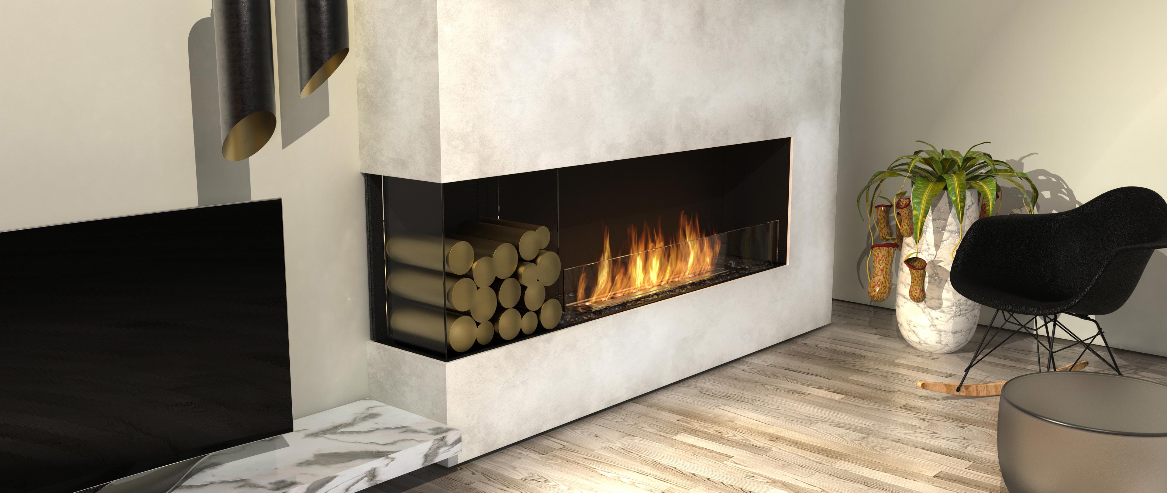 EcoSmart Fire Flex Fireboxes - Left Corner Fireplace