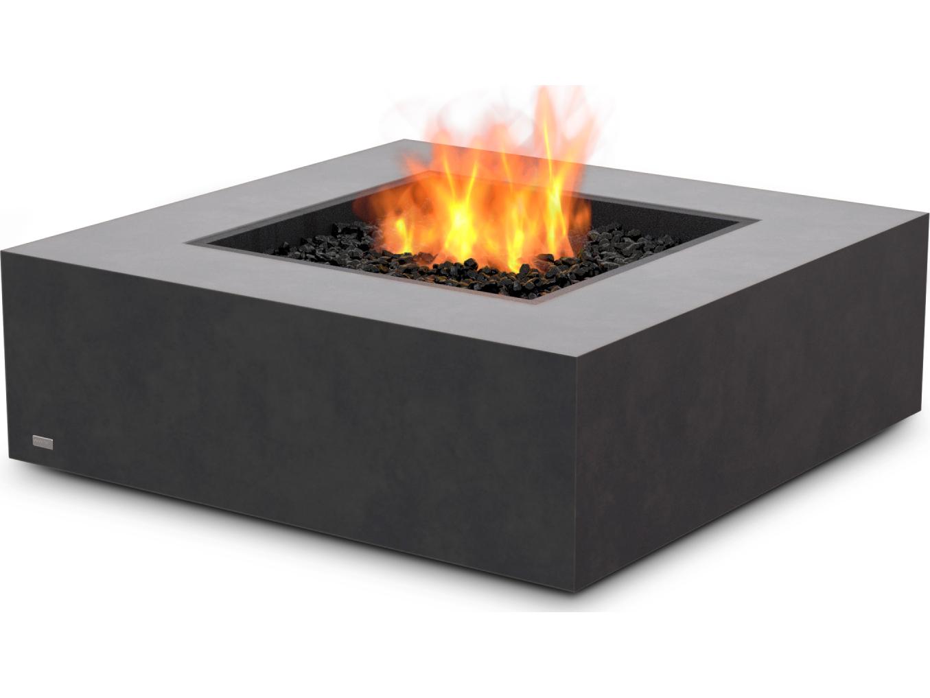 EcoSmart Fire Base Square Outdoor Fire Pit Table with LP/NG Gas Burner