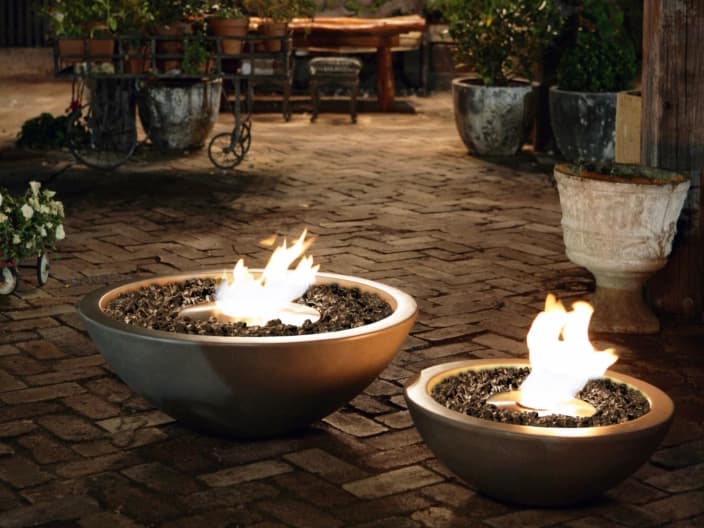 EcoSmart Fire Mix Concrete Steel Round Pit Table