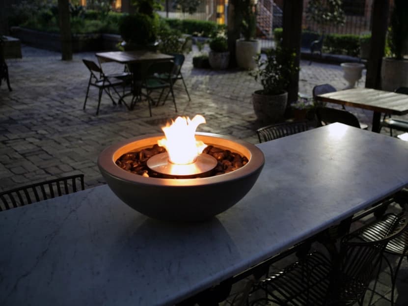 EcoSmart Fire Mix Concrete Steel Round Pit Table