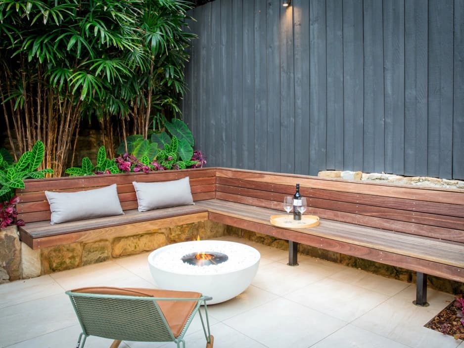 EcoSmart Fire Mix Concrete Steel Round Pit Table