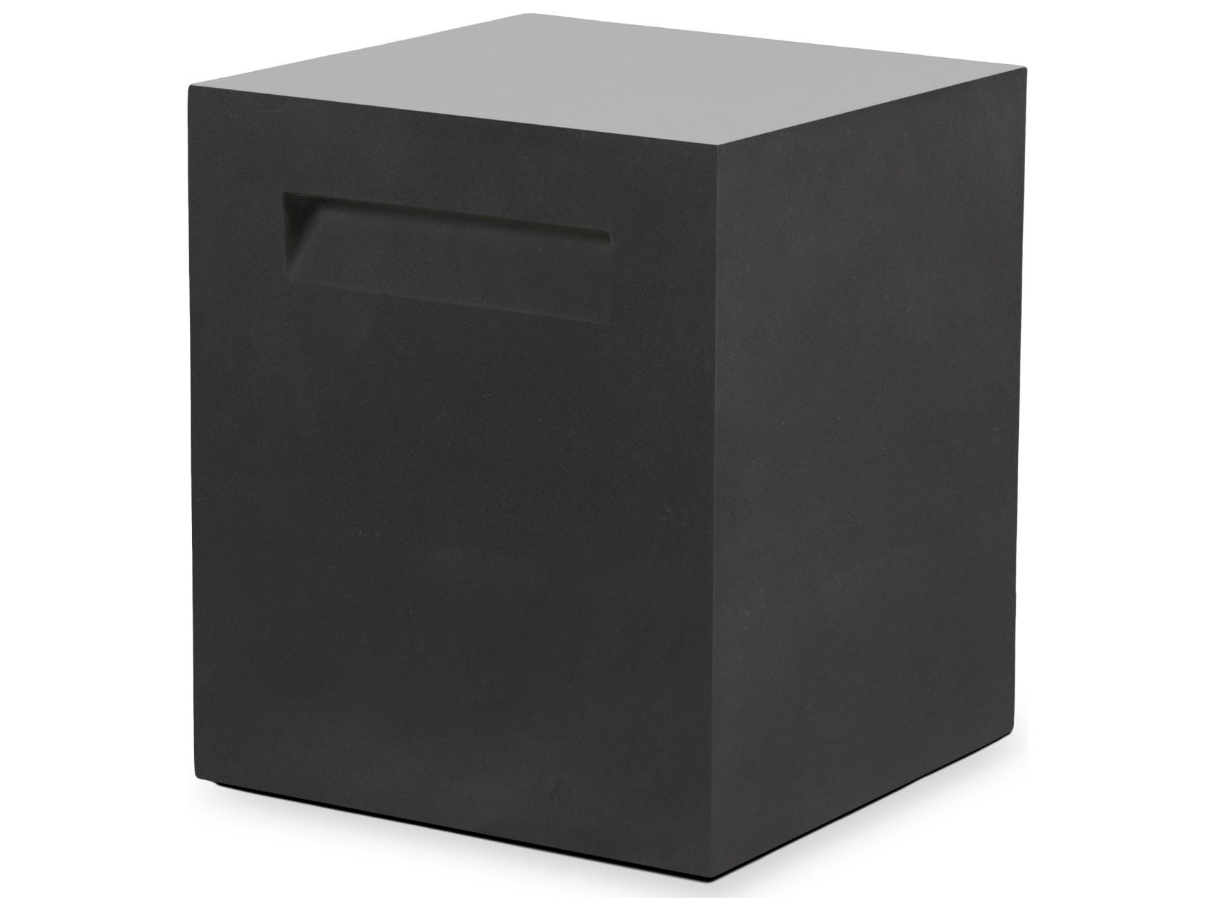 EcoSmart Fire Stools Concrete Graphite 17'' Propane Stank