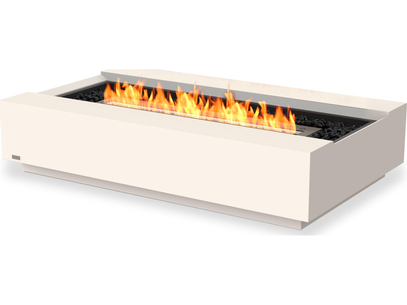 EcoSmart Fire Cosmo Rectangular Outdoor Fire Pit Table wit Ethanol Black
