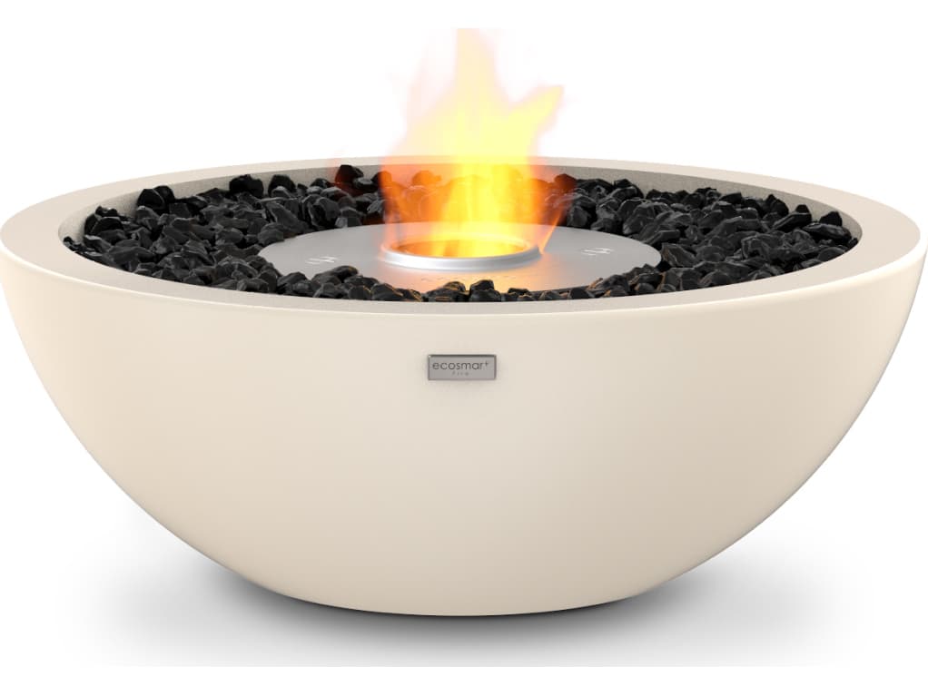 EcoSmart Fire Mix Round Fire Pit Bowl with Ethanol Burner Black