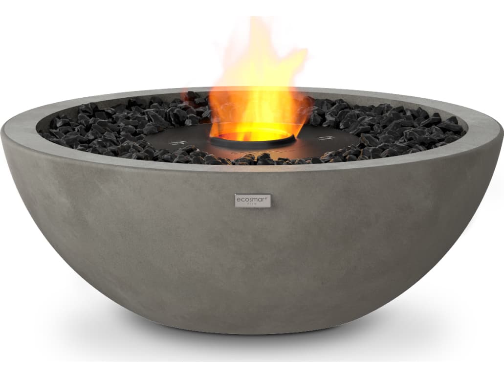 EcoSmart Fire Mix Round Fire Pit Bowl with Ethanol Burner Black