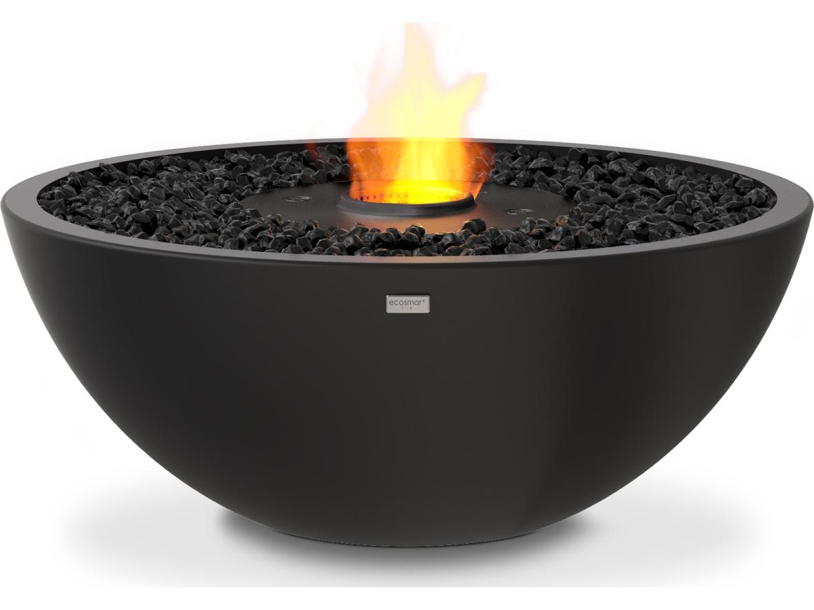 EcoSmart Fire Mix Round Fire Pit Bowl with Ethanol Burner Black