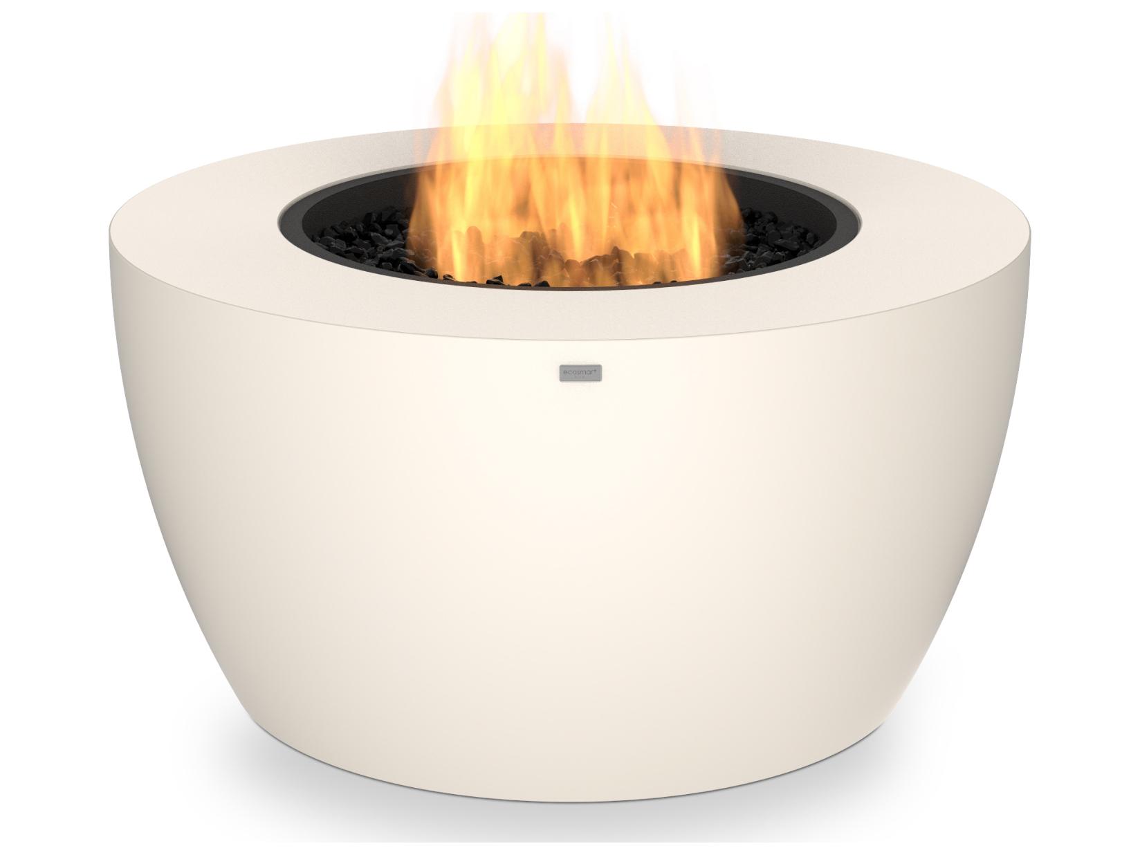 EcoSmart Fire Pod Round Fire Pit Bowl with Ethanol Burner Black