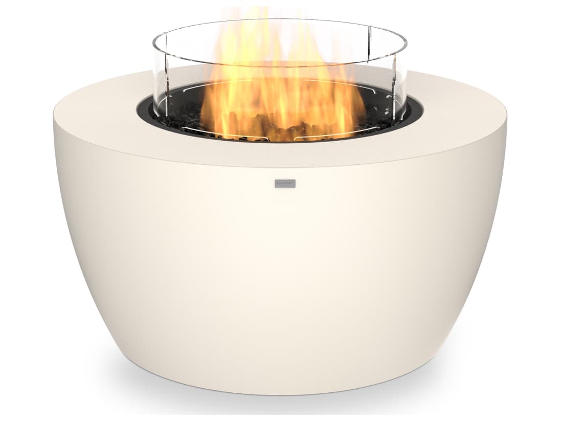 EcoSmart Fire Pod Round Fire Pit Bowl with Ethanol Burner Black