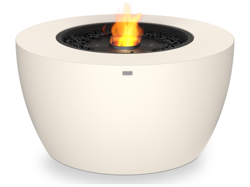 EcoSmart Fire Pod Round Fire Pit Bowl with Gas LP/NG Stainless Steel