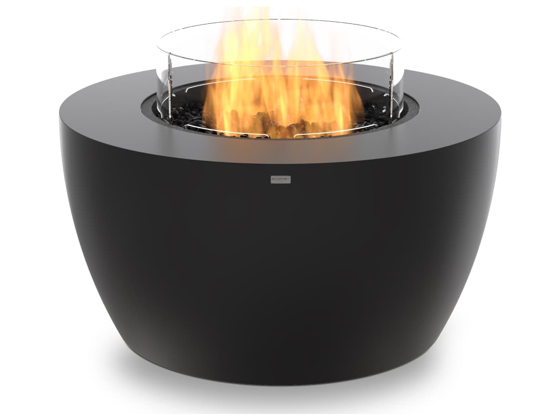EcoSmart Fire Pod Round Fire Pit Bowl with Gas LP/NG Stainless Steel
