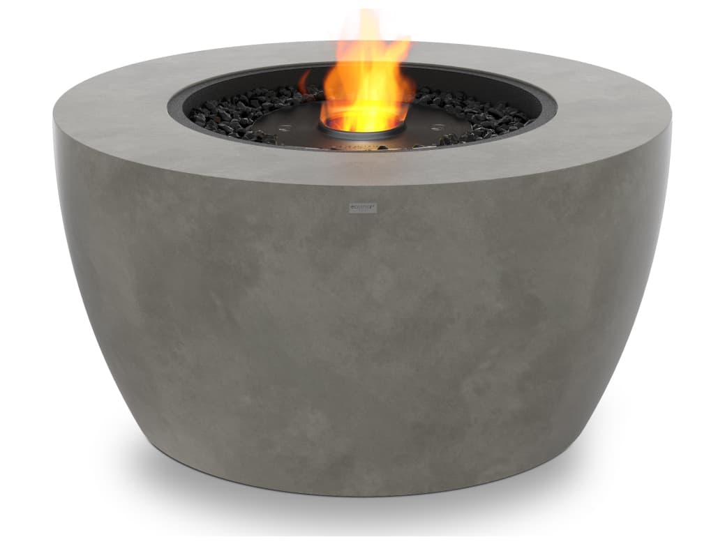 EcoSmart Fire Pod Round Fire Pit Bowl with Ethanol Burner Black