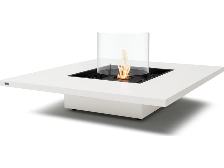 EcoSmart Fire Vertigo Square Patio Fire Pit Table with Ethanol Burner Black