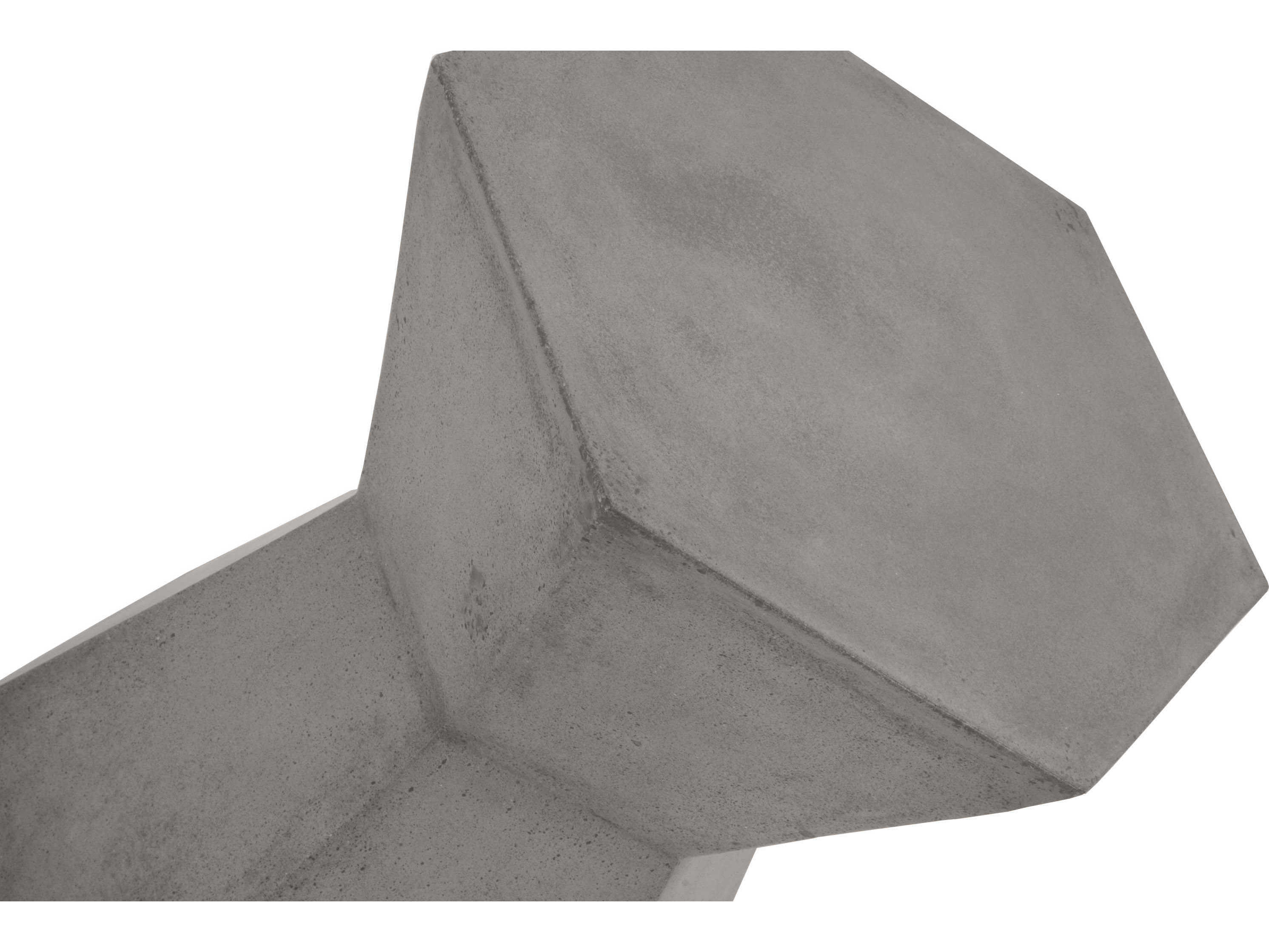 Essentials for Living Outdoor District Slate Grey Concrete Hexagon End Table