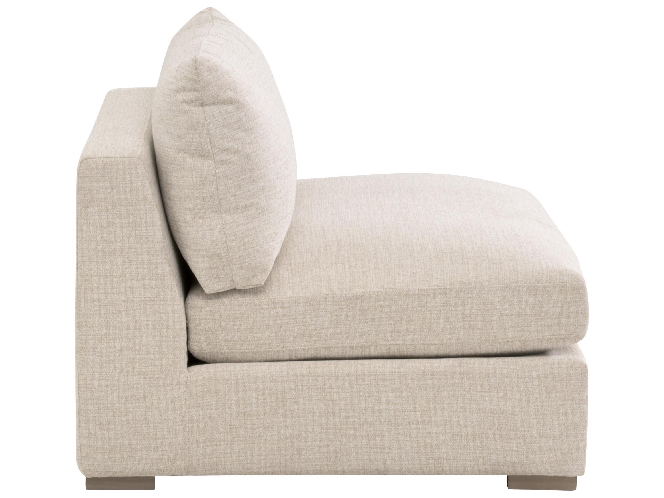 Essentials for Living Outdoor Stitch & Hand - Bedroom Dining Newport Outdoor Wood Cushion Modular Chair