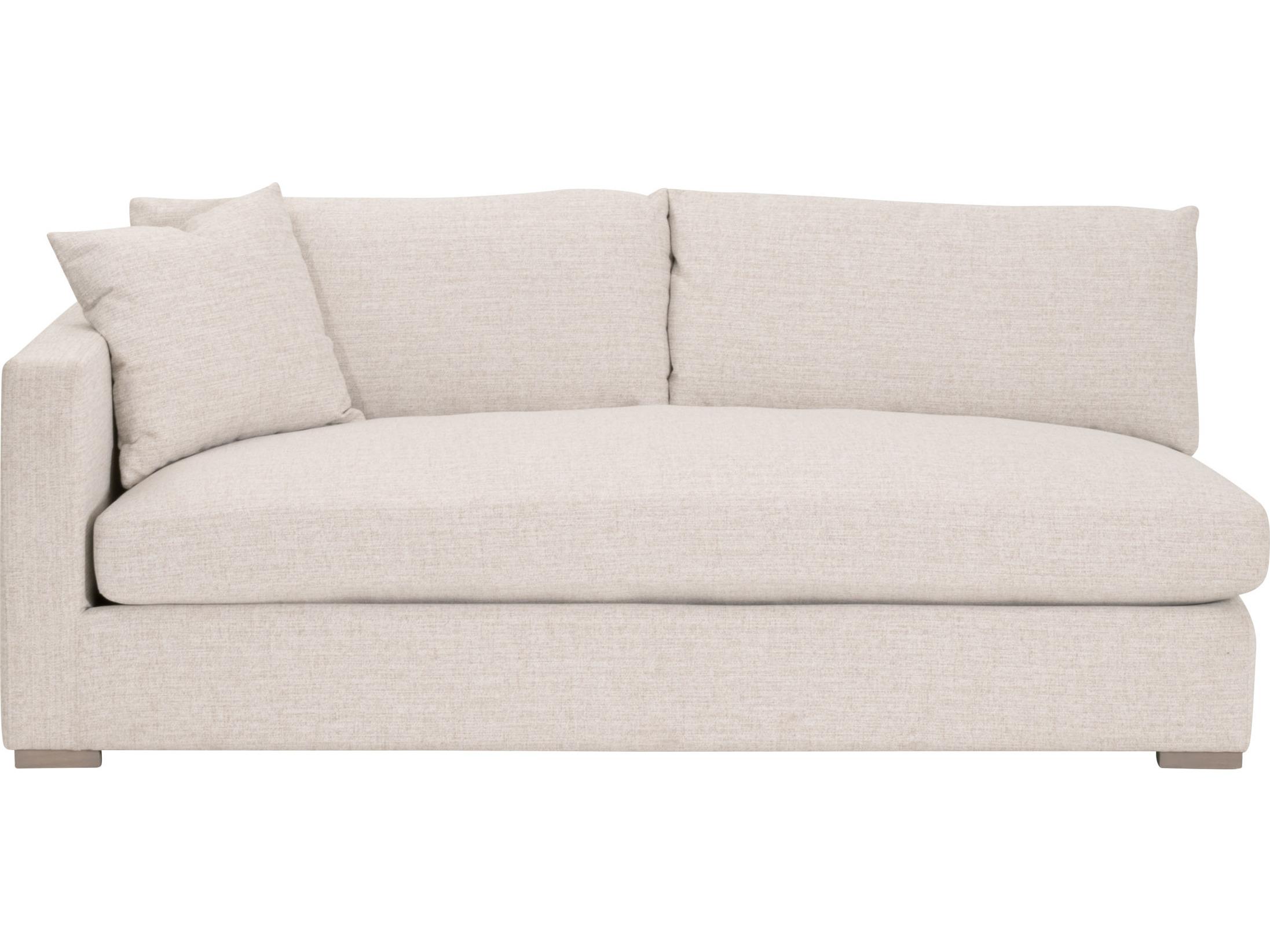 Essentials for Living Outdoor Stitch & Hand - Bedroom Dining Newport Wood Cushion Sofa Left Facing