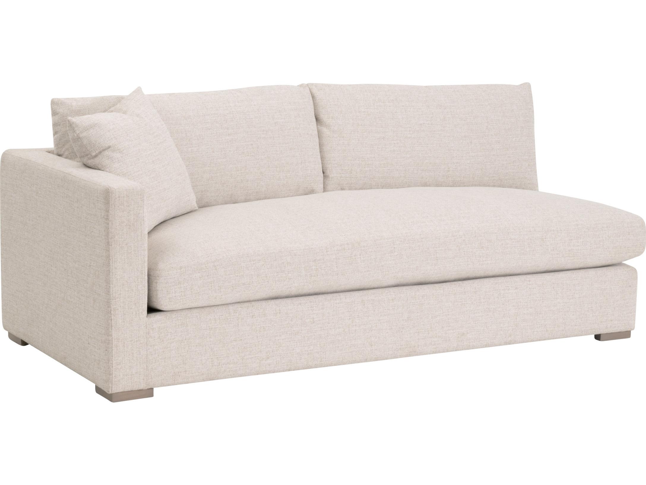 Essentials for Living Outdoor Stitch & Hand - Bedroom Dining Newport Wood Cushion Sofa Left Facing