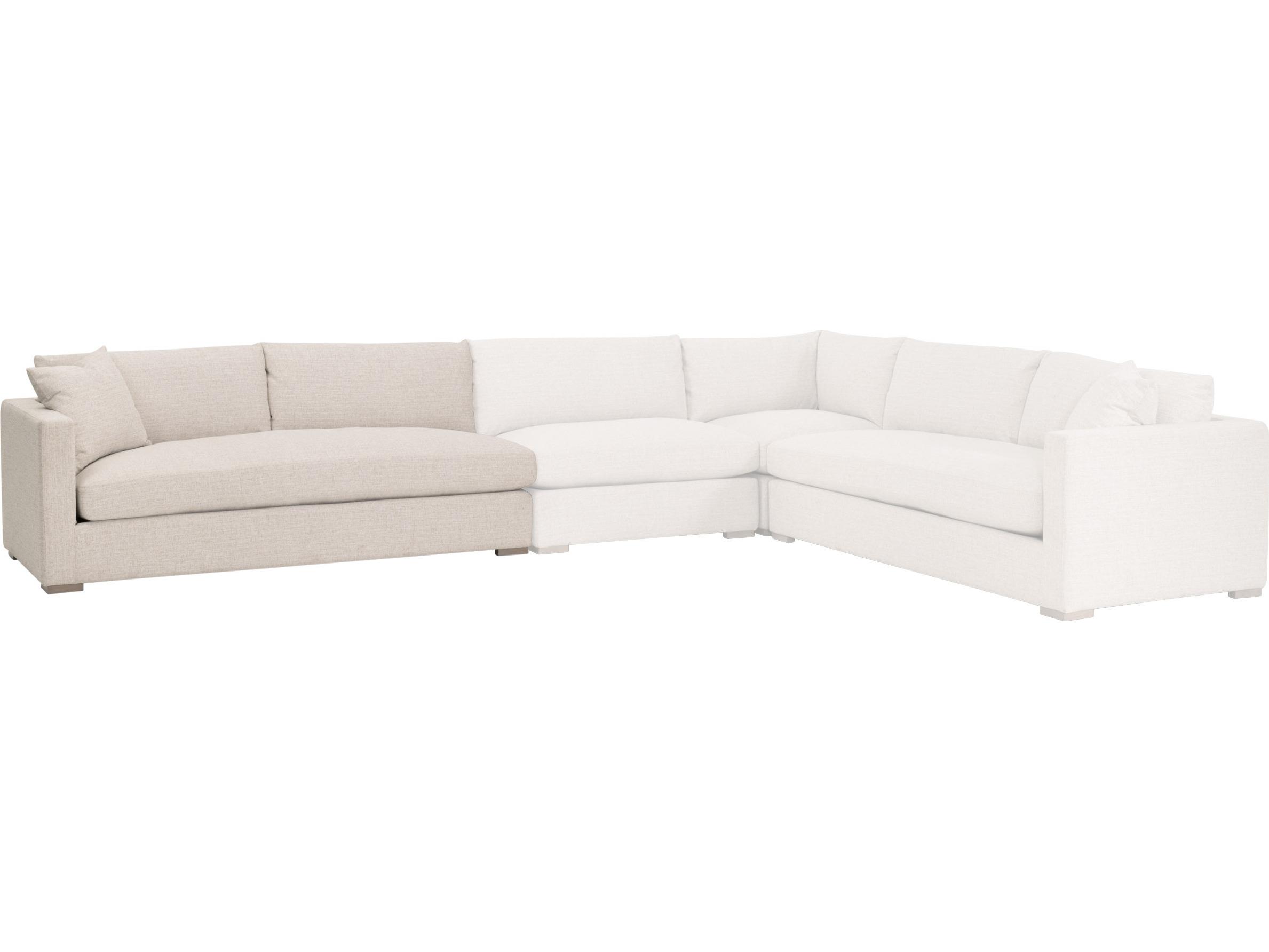 Essentials for Living Outdoor Stitch & Hand - Bedroom Dining Newport Wood Cushion Sofa Left Facing