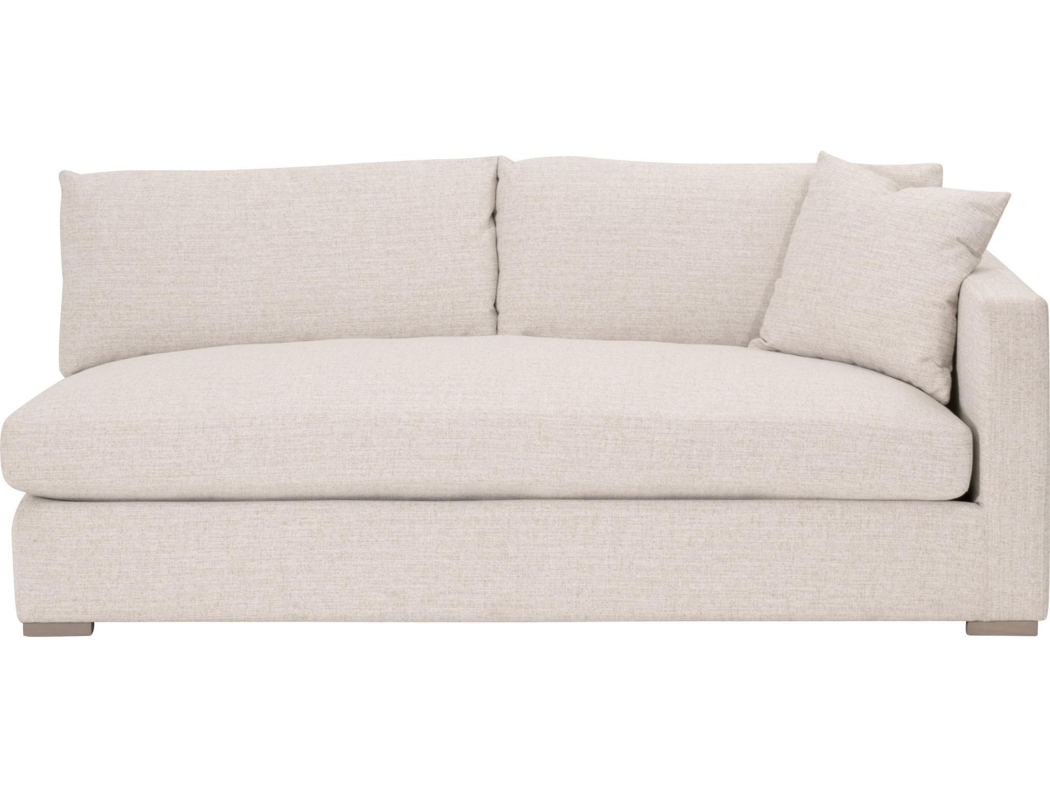 Essentials for Living Outdoor Stitch & Hand - Bedroom Dining Newport Wood Cushion Sofa Right Facing