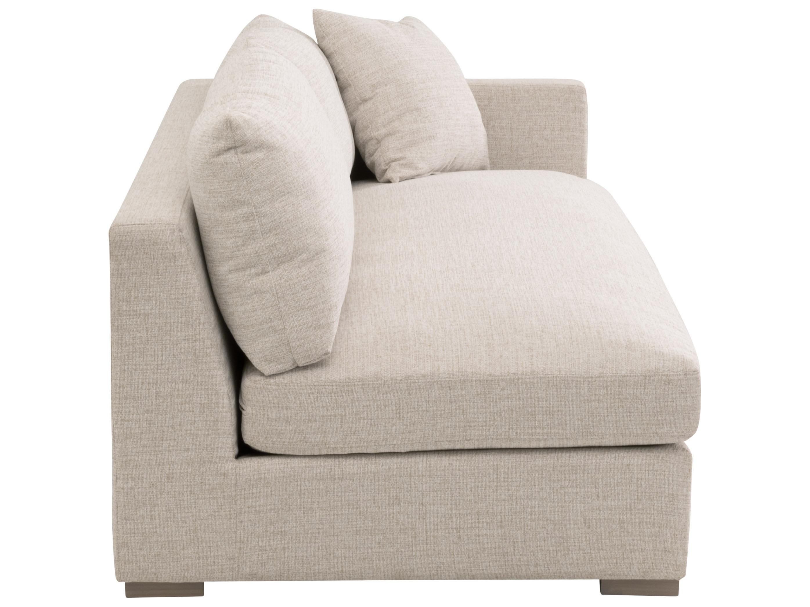 Essentials for Living Outdoor Stitch & Hand - Bedroom Dining Newport Wood Cushion Sofa Right Facing