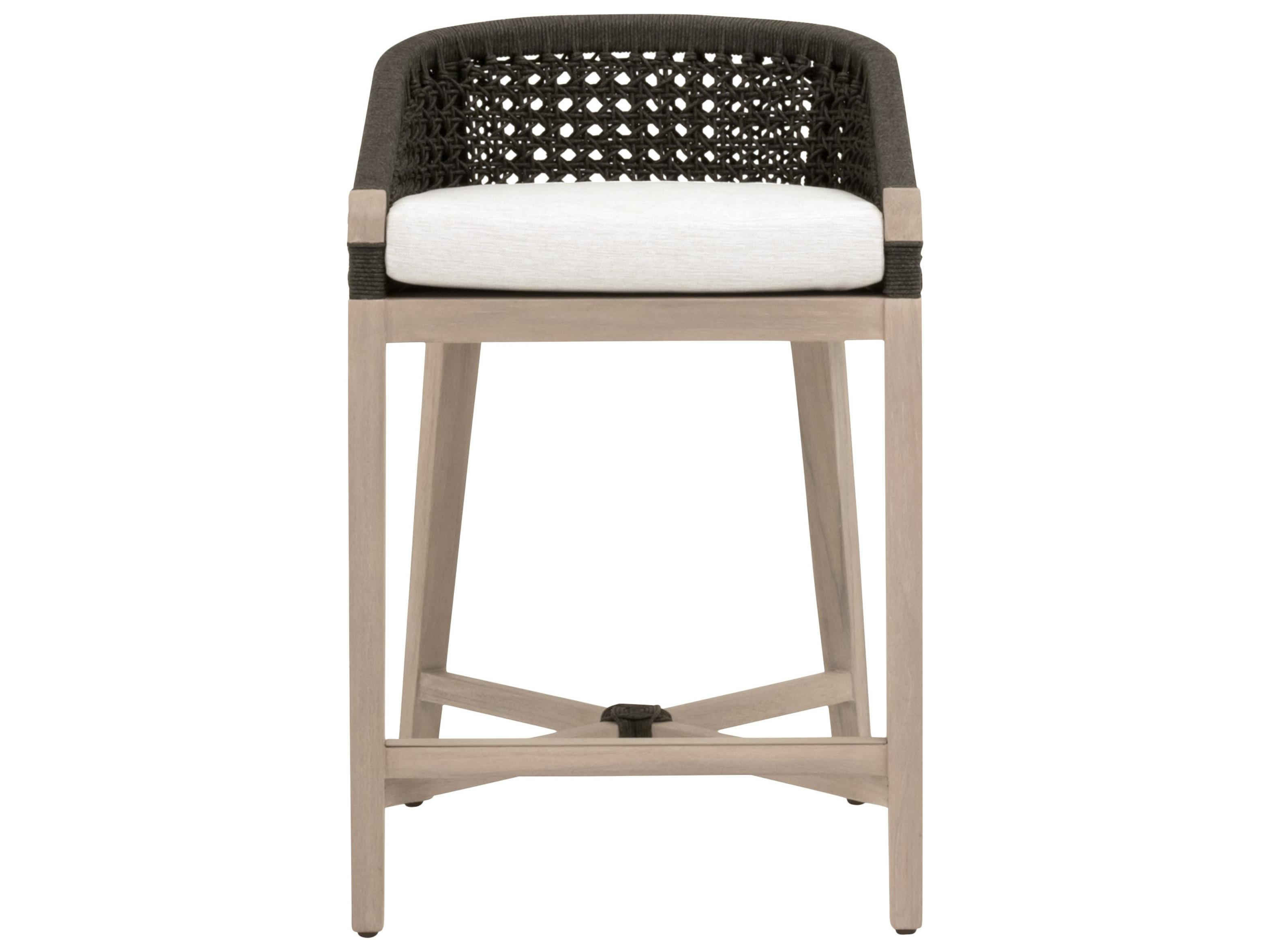 Essentials for Living Outdoor Woven - Outdoor - Montecito Fabric Cushion Counter Stool