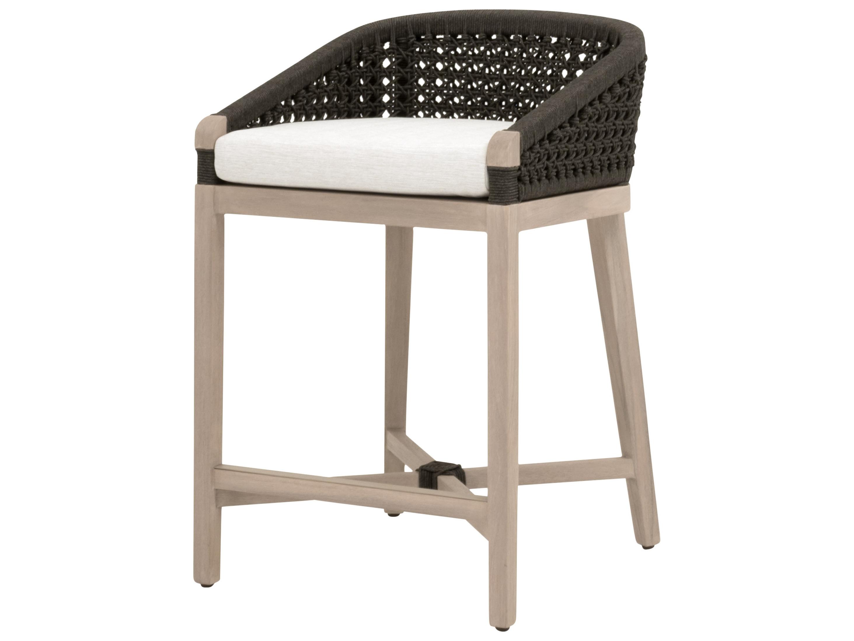 Essentials for Living Outdoor Woven - Outdoor - Montecito Fabric Cushion Counter Stool