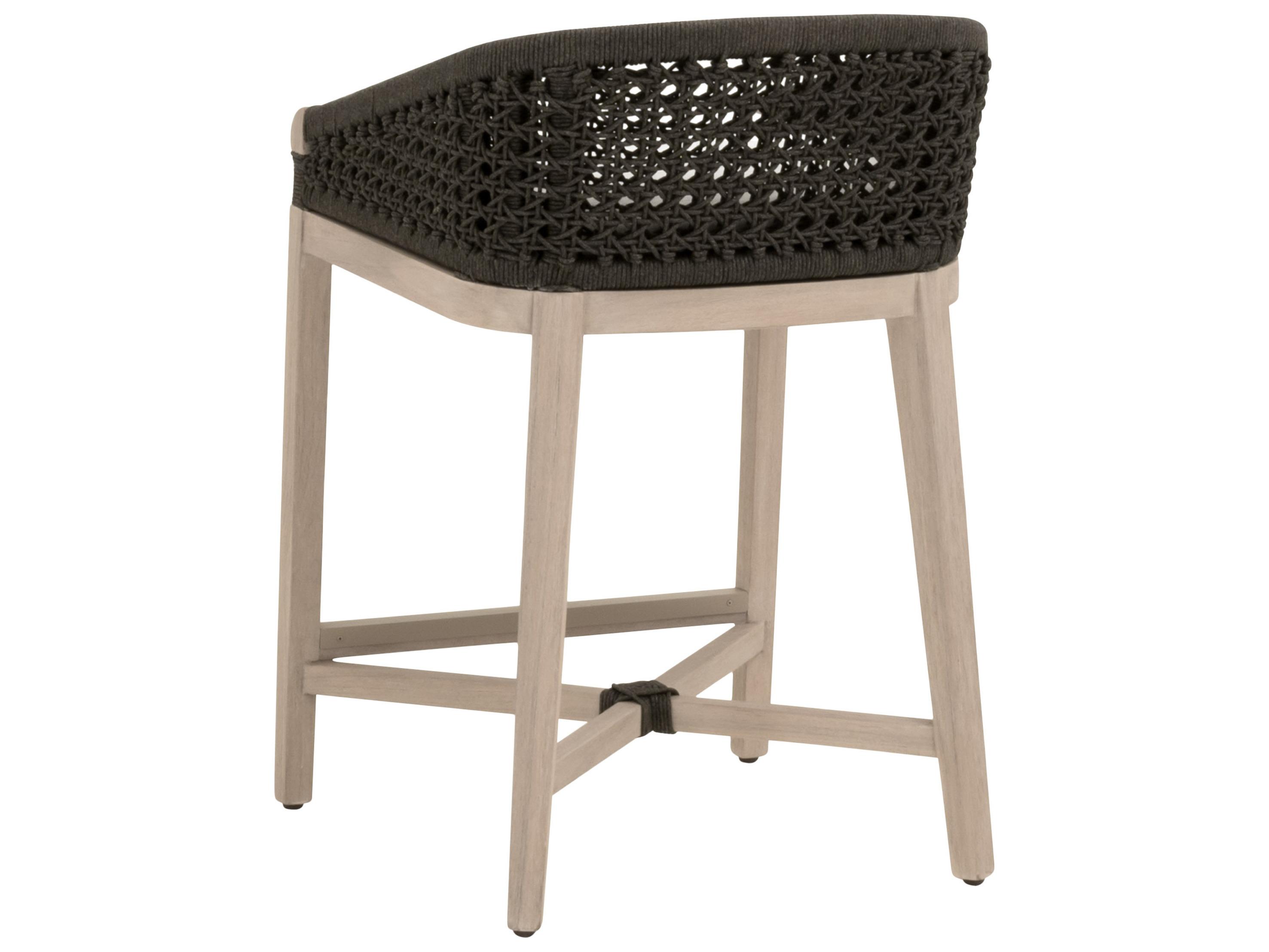 Essentials for Living Outdoor Woven - Outdoor - Montecito Fabric Cushion Counter Stool