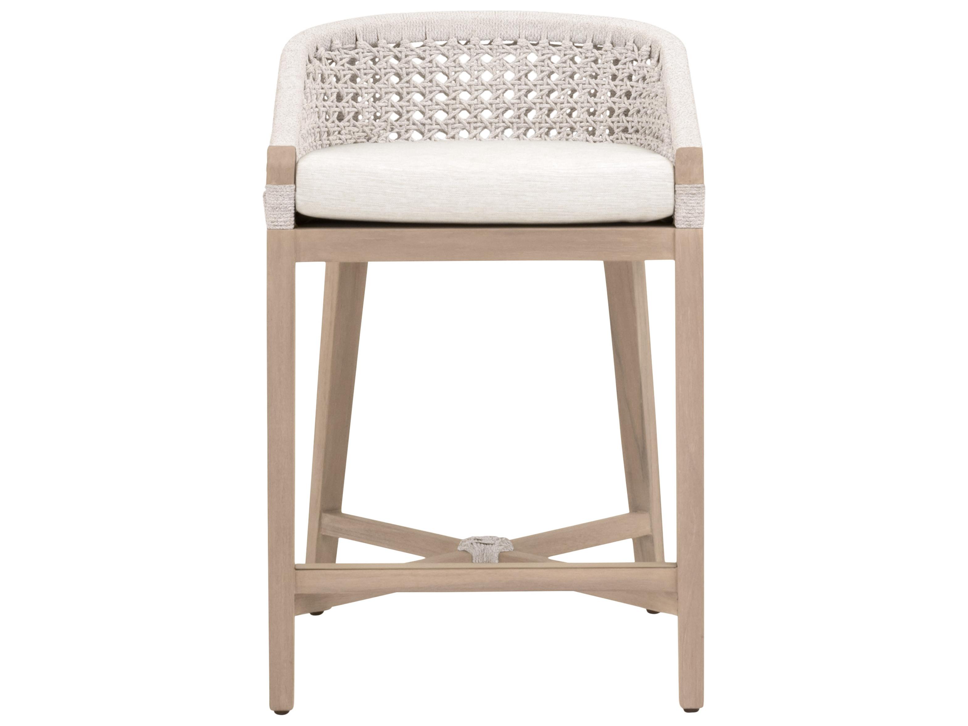 Essentials for Living Outdoor Woven - Outdoor Montecito Fabric Cushion Counter Stool