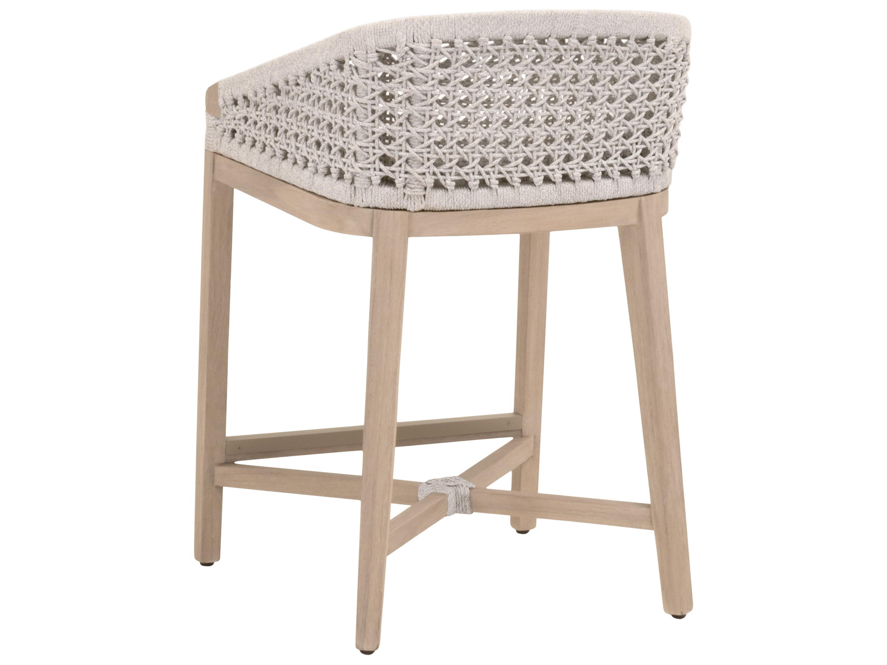Essentials for Living Outdoor Woven - Outdoor Montecito Fabric Cushion Counter Stool