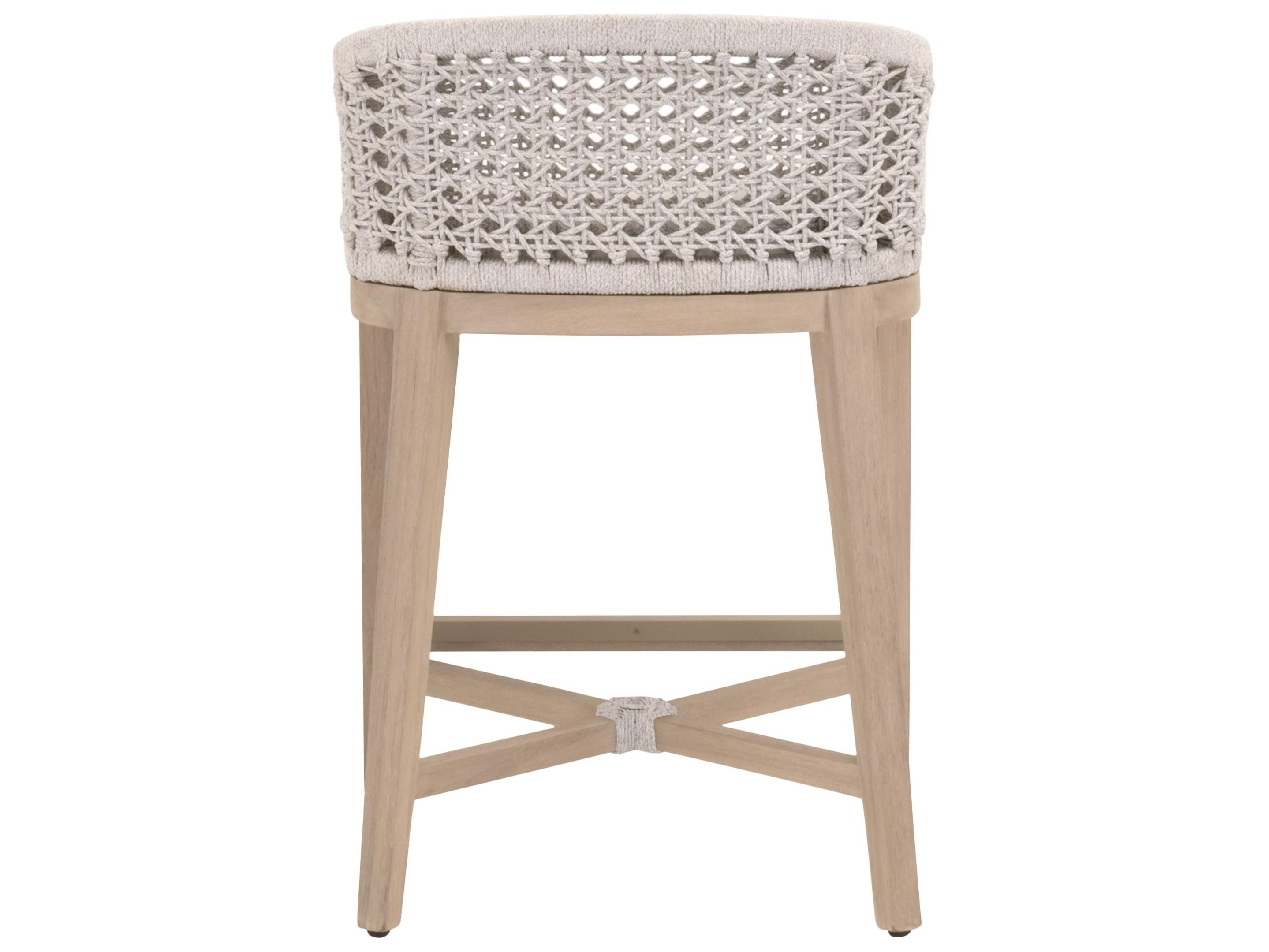 Essentials for Living Outdoor Woven - Outdoor Montecito Fabric Cushion Counter Stool