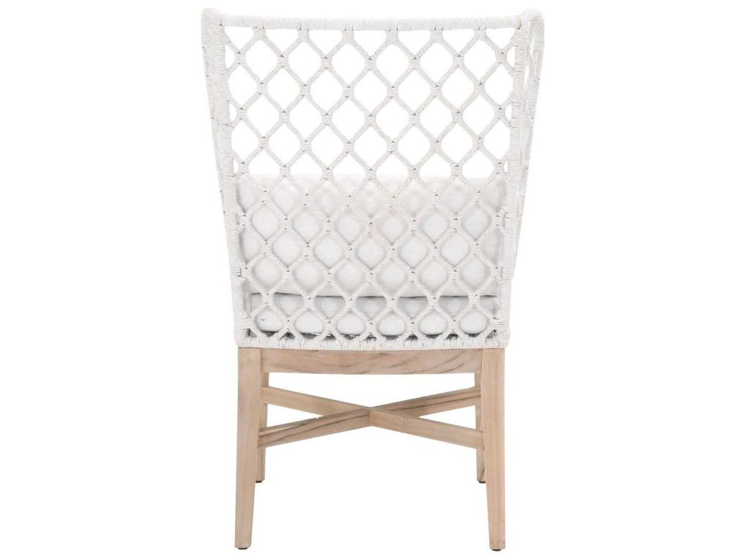 Essentials for Living Outdoor Woven Rope White Speckle Flat Cushion Lounge Chair
