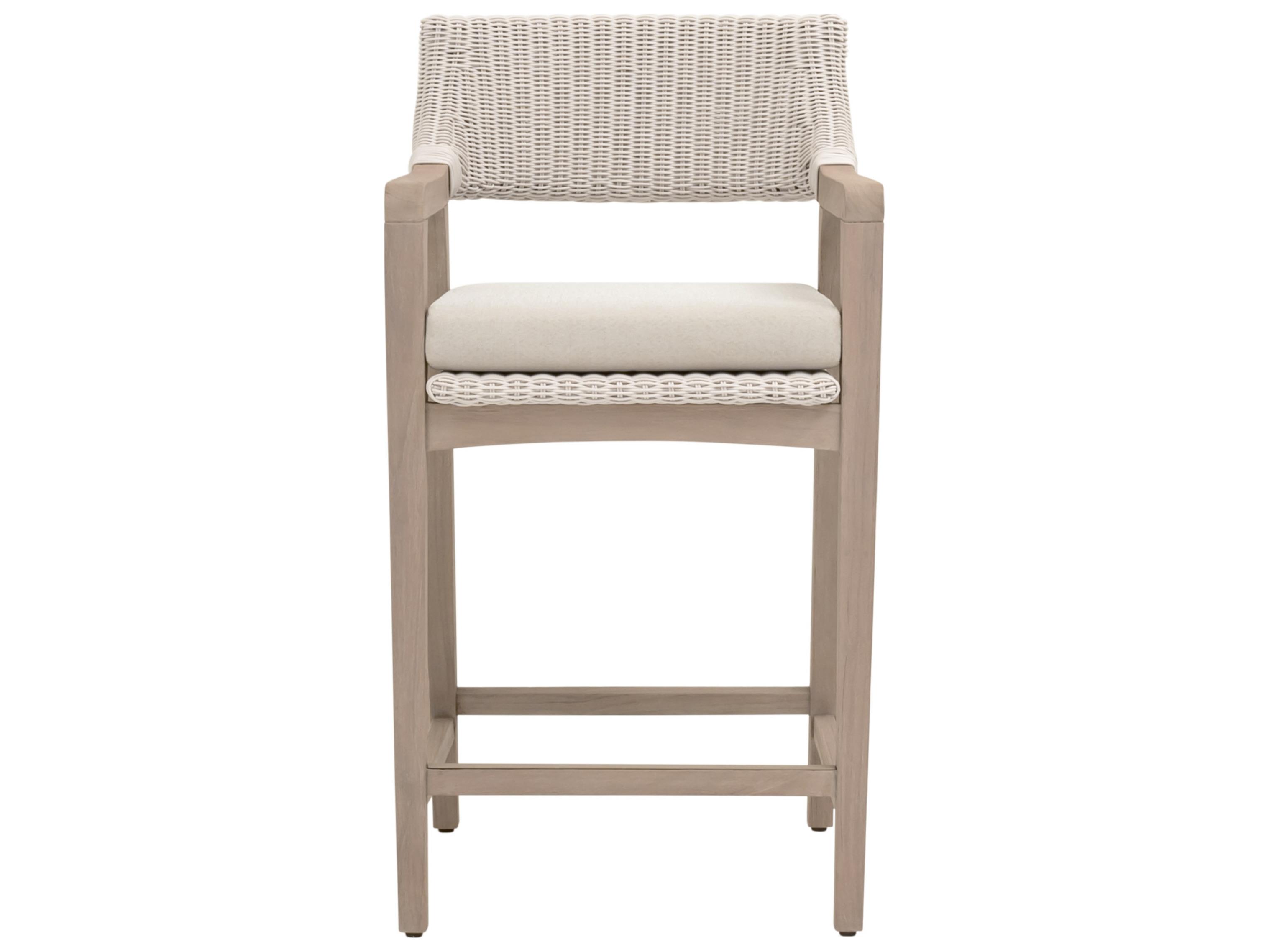 Essentials for Living Outdoor Woven - Outdoor Lucia Wicker Cushion Counter Stool