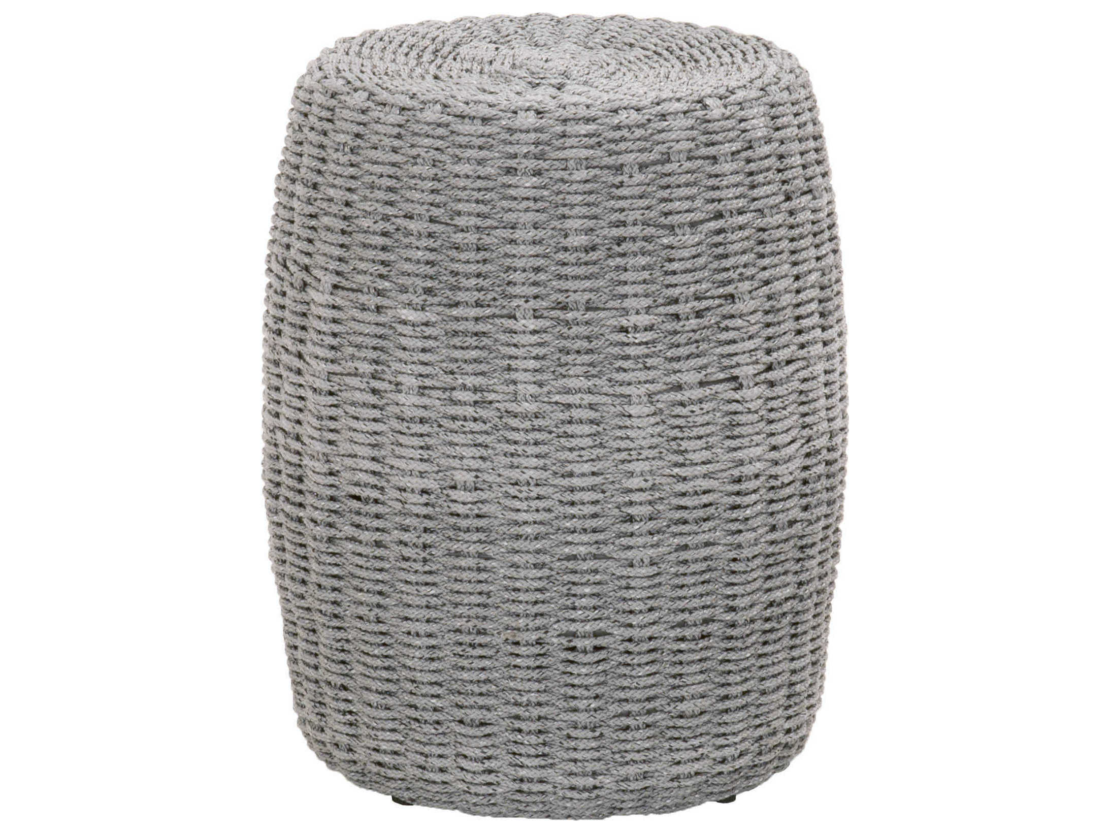 Essentials for Living Outdoor Woven Rope Platinum Aluminum Round End Table