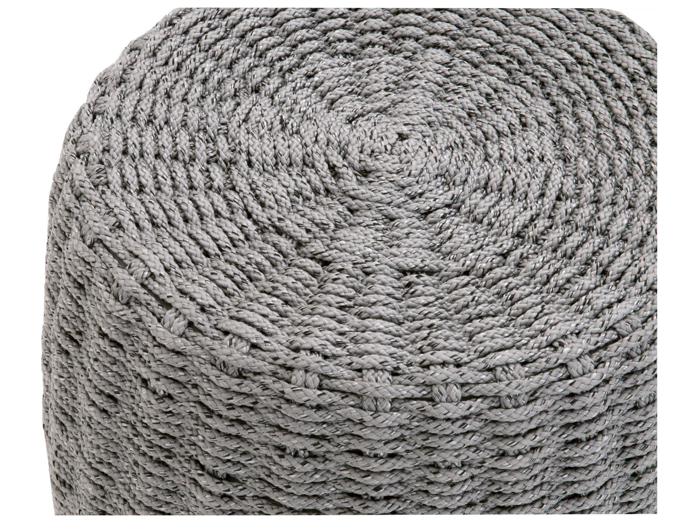 Essentials for Living Outdoor Woven Rope Platinum Aluminum Round End Table