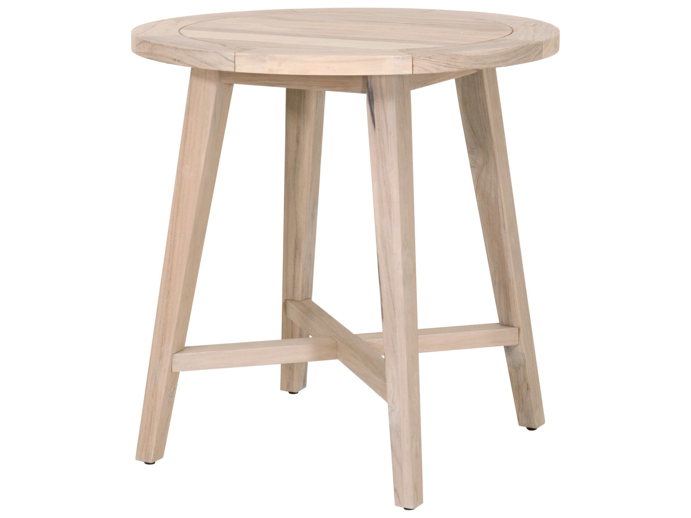Luxecor Respite Outdoor Gray Teak Round Counter Table